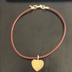 Coach Necklace with gold heart